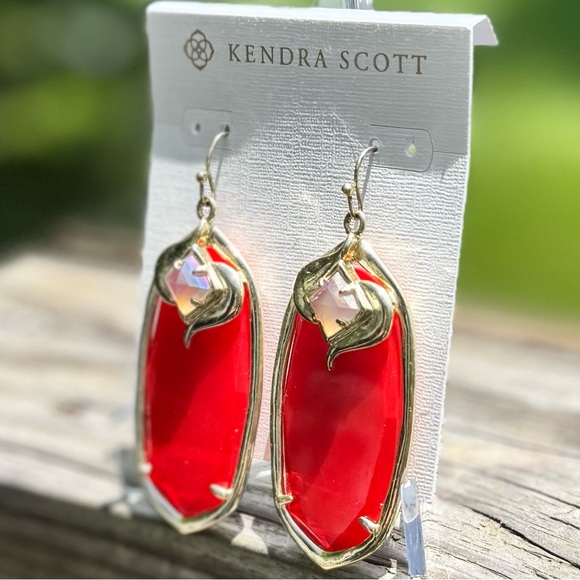 ❀Vintage Kendra Scott Darby Earrings in Red - Picture 3 of 5